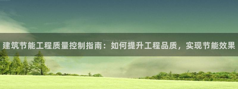 e尊国际-e尊国际官网：建筑节能工程质量控制指南：如何提升工程品质，实现节能效果