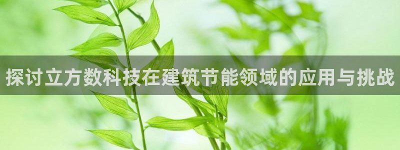 e尊官网：探讨立方数科技在建筑节能领域的应用与挑战