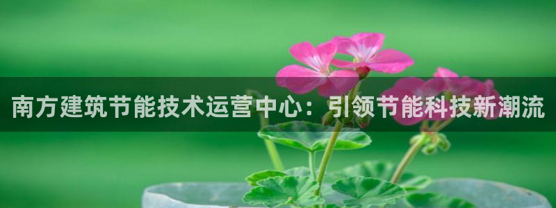 e尊国际7779：南方建筑节能技术运营中心：引领节能科技新潮流