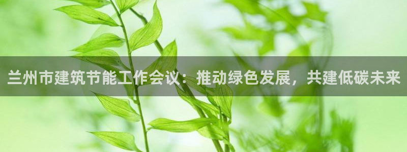 谁知道e尊国际的网址：兰州市建筑节能工作会议：推动绿色发展，共建低碳未来