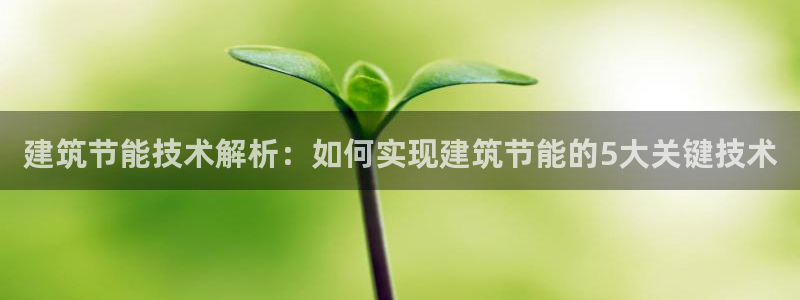 e尊国际-e尊国际官网：建筑节能技术解析：如何实现建筑节能的5大关键技术
