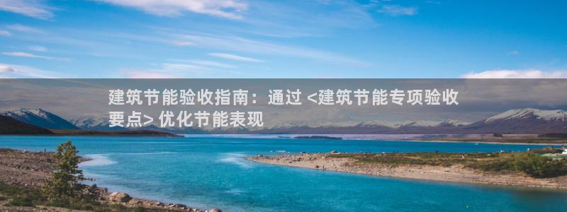 e尊国际是个黑网：建筑节能验收指南：通过 <建筑节能专项验收
要点> 优化节能表现