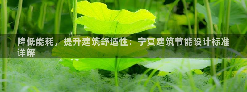 e尊官网：降低能耗，提升建筑舒适性：宁夏建筑节能设计标准
详解