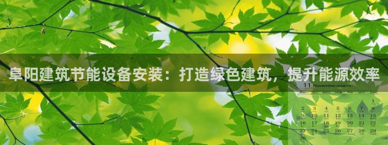 e尊平台：阜阳建筑节能设备安装：打造绿色建筑，提升能源效率