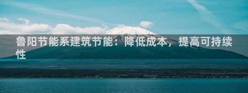 谁知道e尊国际的网址：鲁阳节能系建筑节能：降低成本，提高可持续
性
