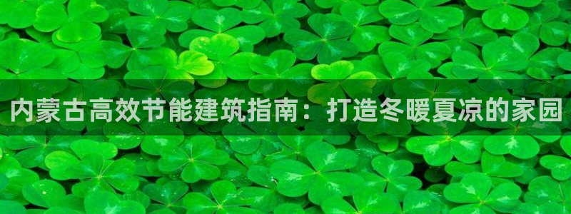 e尊国际客户端：内蒙古高效节能建筑指南：打造冬暖夏凉的家园
