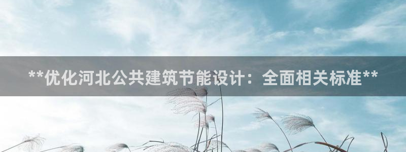 e尊国际娱乐官网下载：**优化河北公共建筑节能设计：全面相关标准**