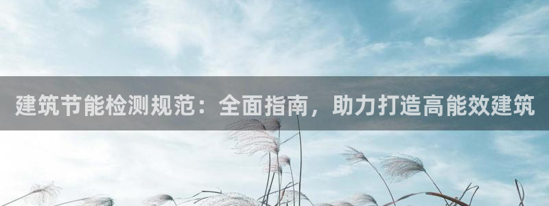 e尊国际娱乐官网地址：建筑节能检测规范：全面指南，助力打造高能效建筑