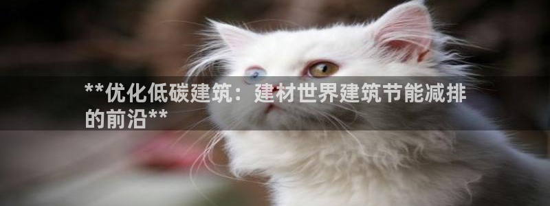 e尊国际客服：**优化低碳建筑：建材世界建筑节能减排
的前沿**