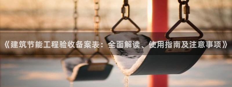 e尊国际平台：《建筑节能工程验收备案表：全面解读、使用指南及注意事项》