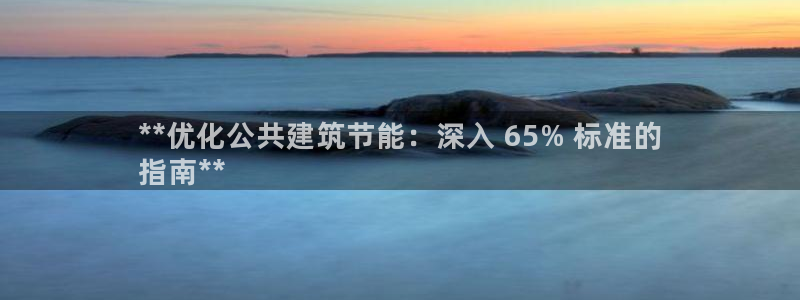 e尊电竞：**优化公共建筑节能：深入 65% 标准的
指南**