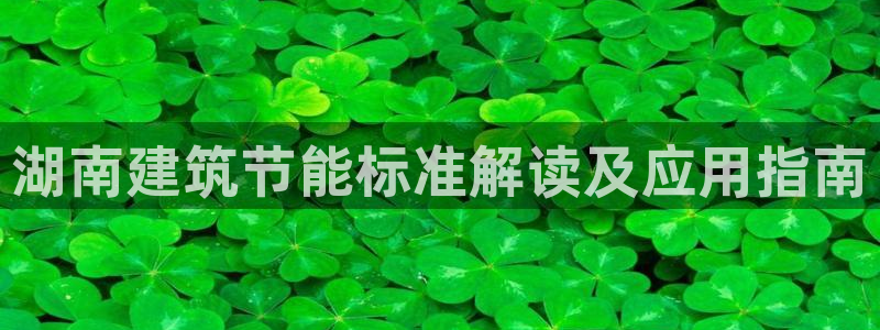e尊国际平台：湖南建筑节能标准解读及应用指南
