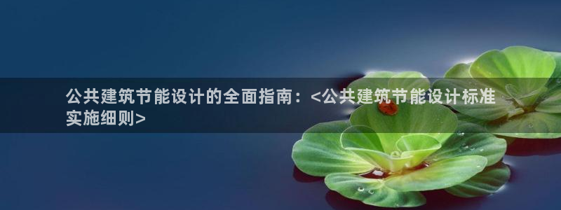 e尊电竞：公共建筑节能设计的全面指南：<公共建筑节能设计标准
实施细则>